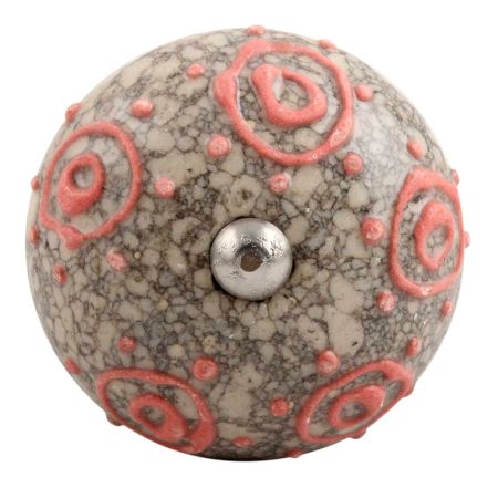 Pink Round Crackle Ceramic Wine Stopper